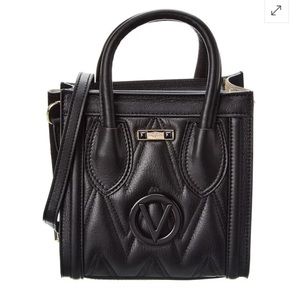 Mario Valentino Eva Diamond Leather Tote